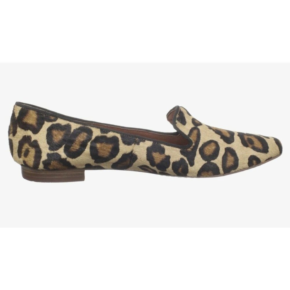 Sam Edelman Leather Loafers Women's Size 6 Alvin Animal Print Calf Hair Leopard